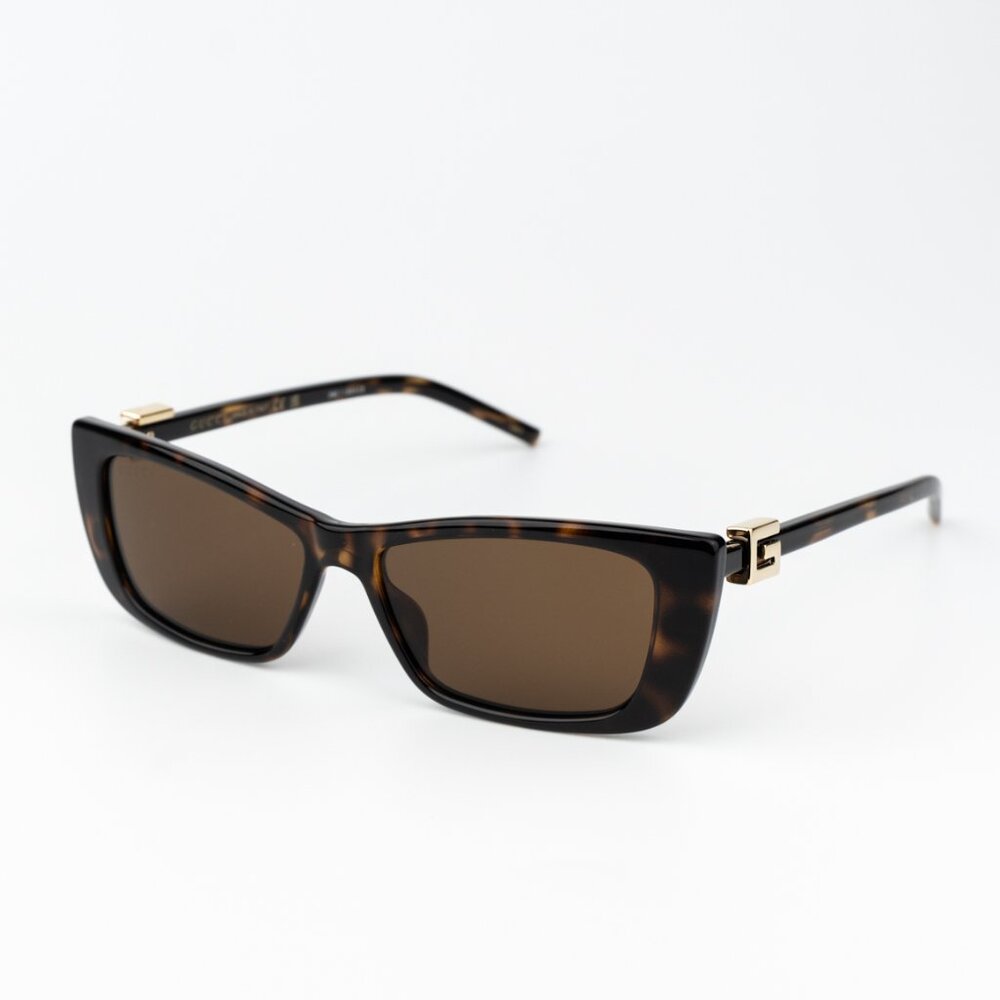 Gucci Women Sunglasses Havana Brown Cat Eye GG1681S 004 BRAND NEW - Picture 4 of 11